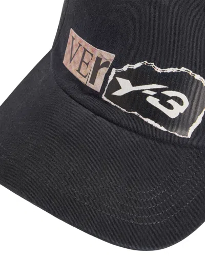 Y-3 Logo Patch Baseball Hat In Black