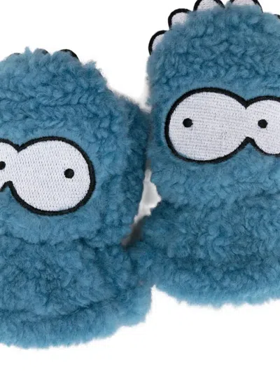 Stella Mccartney Patterned Gloves In Blue
