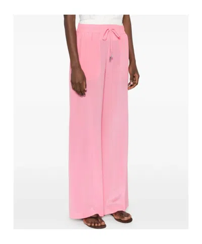 Ermanno Firenze Drawstring Trousers In Pink