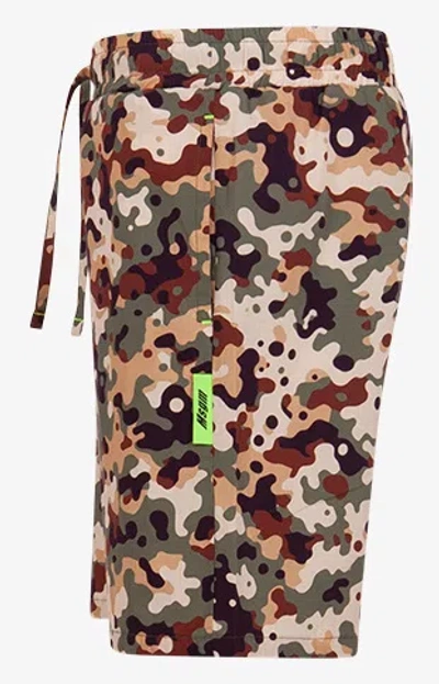 Msgm Wide Leg Shorts In Multi