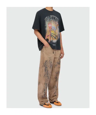 Msgm Graphic-print T-shirt In Black