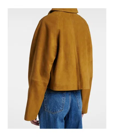 Dorothee Schumacher Buttoned Patch-pocket Jacket In Brown