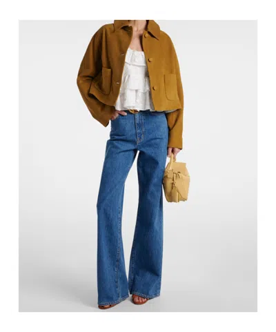 Dorothee Schumacher Buttoned Patch-pocket Jacket In Brown