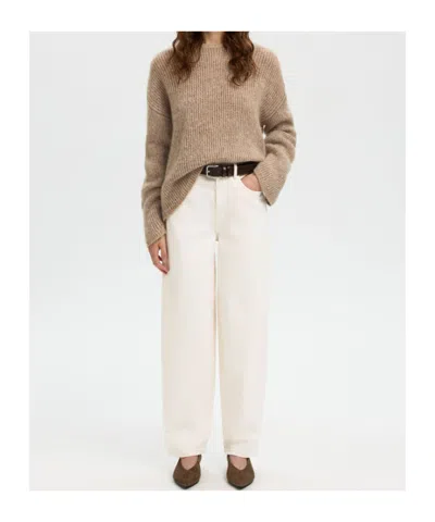 Selected Buttoned Jeans In White