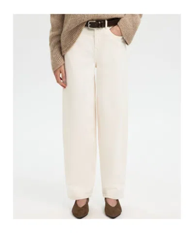 Selected Buttoned Jeans In White
