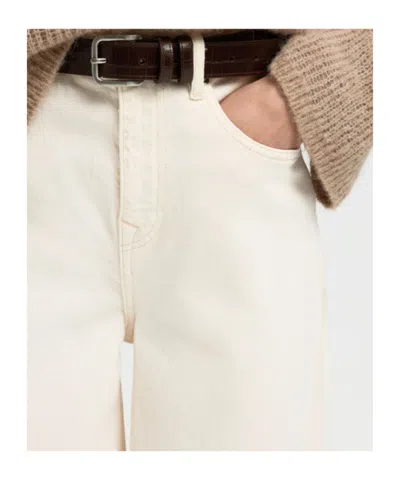 Selected Buttoned Jeans In White