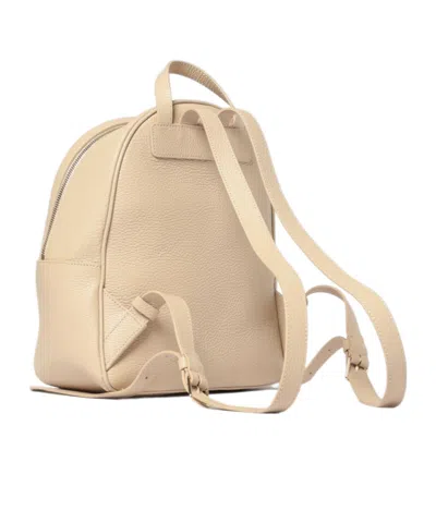 Coccinelle Grained-leather Backpack In Neutral