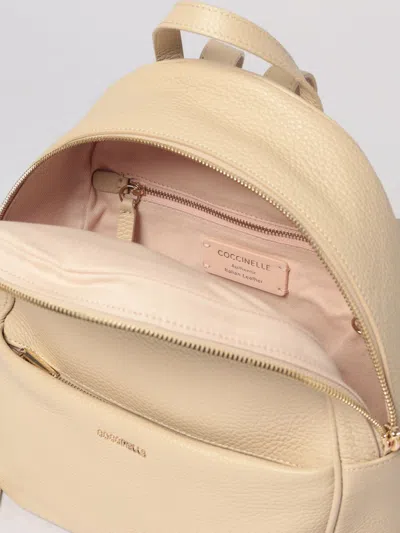 Coccinelle Grained-leather Backpack In Neutral