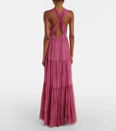 Ulla Johnson Freesia Silk Chiffon Gown In Pink
