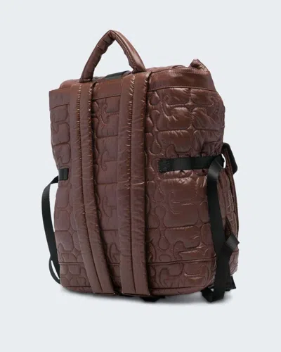 Ganni Quilted-design Backpack In Purple