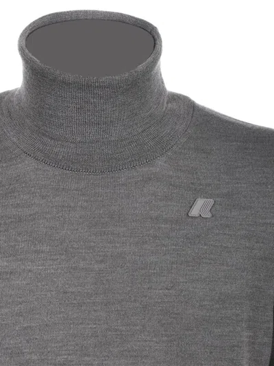 K-way Henry Turtleneck Pullover In Blue
