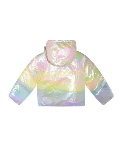 Billieblush Iridescent Zip-up Down Jacket In Multi