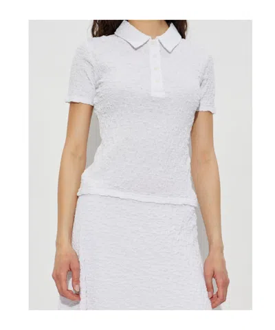 Samsoe & Samsoe Sadaisy Collared Polo Top In Blue