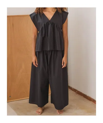 Baserange Elasticated Trousers In Black