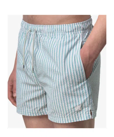 K-way Hazel Multistripes Beach In Blue