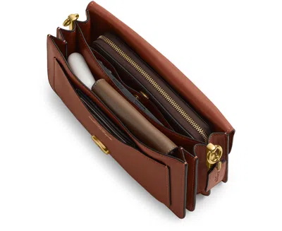 Coach Tabby Leather Shoulder Bag In Brown