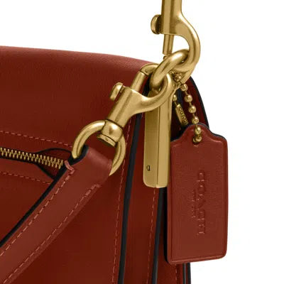 Coach Tabby Leather Shoulder Bag In Brown
