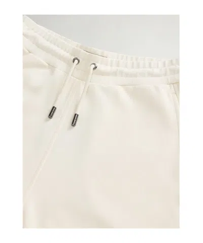 Woolrich Interlock Drawstring-elasticated Shorts In White