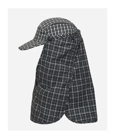 Roa Floweave Plaid Hat In Black