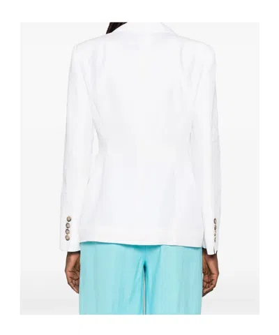 Ermanno Firenze Double-breasted Blazer In White