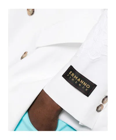Ermanno Firenze Double-breasted Blazer In White