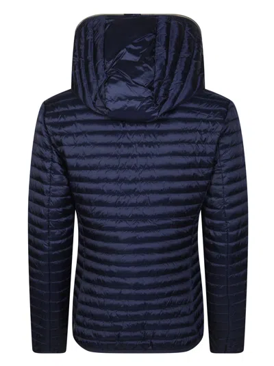 Save The Duck Fitted Horizontal Stitching Recycled Jacket In Black