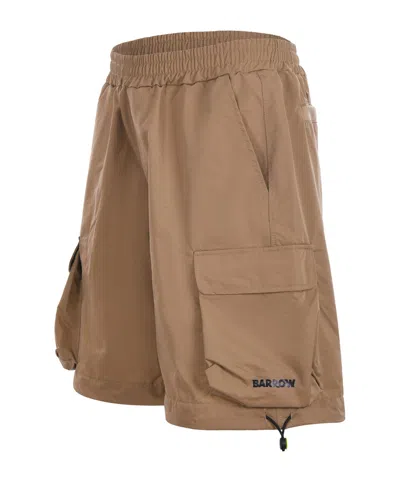 Barrow Cargo Drawstring Shorts In Brown