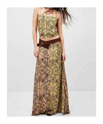 Bash Printed High Waist Skirt In Pattern