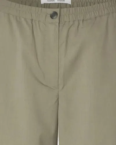 Samsoe & Samsoe Samsoe Samsoe Comfort Stretch Trousers In Green