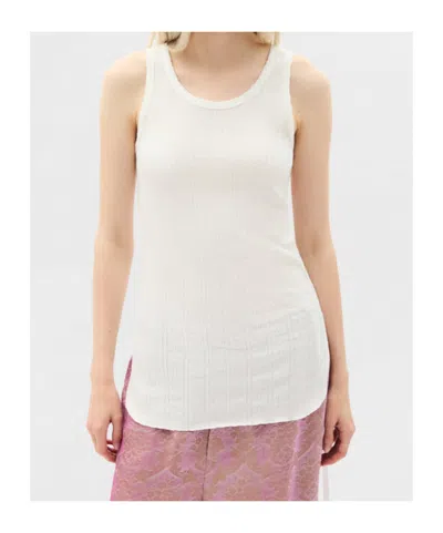 Ann Demeulemeester Mara Wrinkled Cropped Tank Top In Multi