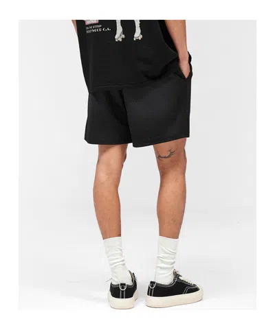 Represent Washed Mesh Shorts In Black