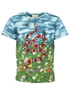 GUCCI Gucci Snake Print T-shirt,422731X5L944880