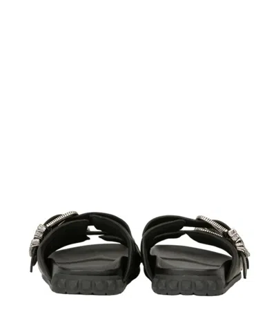Ash Flat Slides In Black
