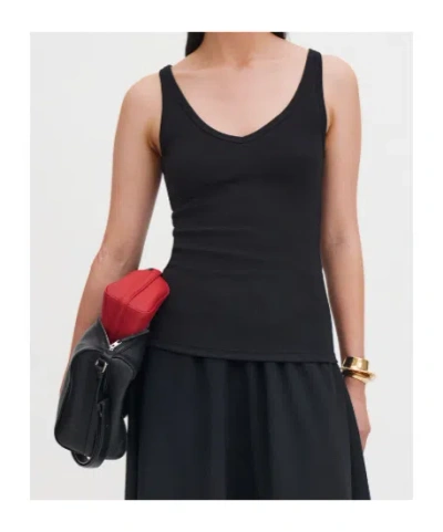 Filippa K V-neck Tank Top In Black