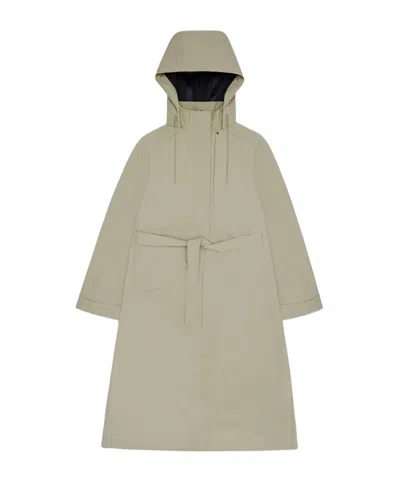 Rains Suva Waterproof Hard Shell Rain Coat With Removable Hood In Green
