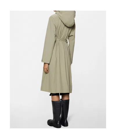 Rains Suva Waterproof Hard Shell Rain Coat With Removable Hood In Green