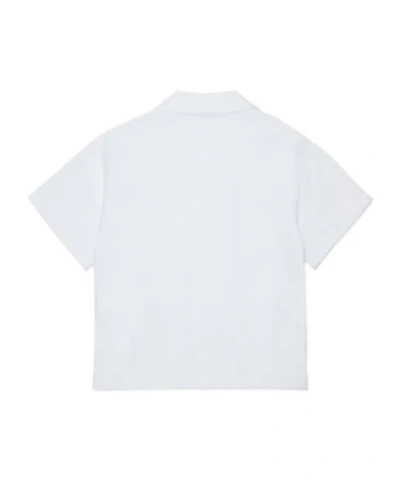 N°21 N21 Kids Logo Plaque Short-sleeved Shirt In White