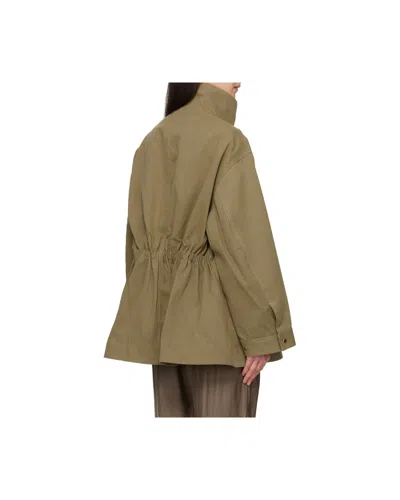 Rohe Stand-up Collar Coat In Green