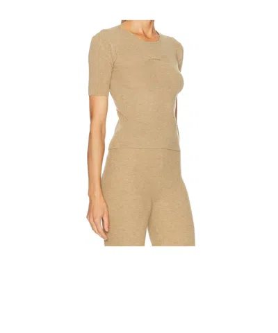 Essentials Ribbed T-shirt In Brown