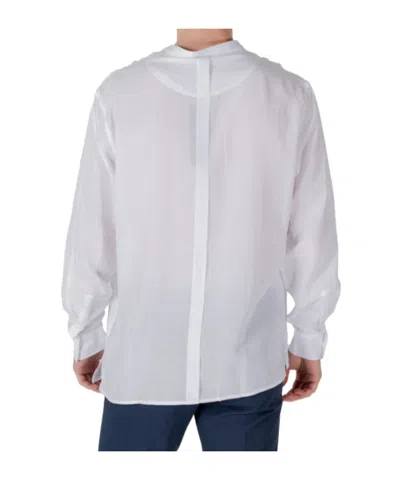 Antony Morato Band-collar Button-placket T-shirt In White