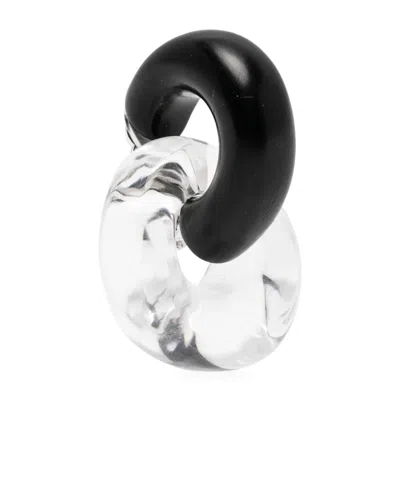 Monies Havana Interlocking-hoop Earrings In Black