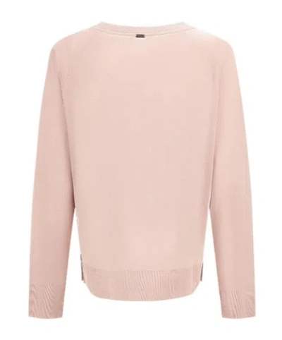 Herno Raglan-sleeve Press-stud Sweater In Pink