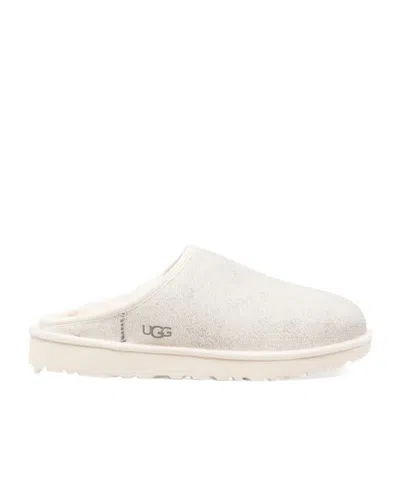 Ugg Crackle-effect Mules In White
