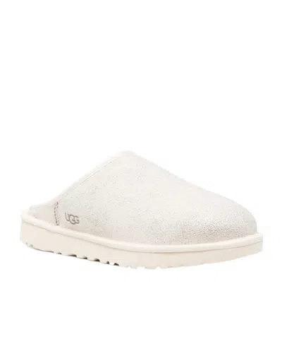 Ugg Crackle-effect Mules In White
