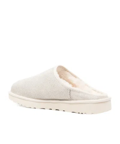 Ugg Crackle-effect Mules In White