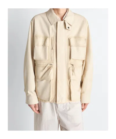 Lemaire Reporter Multi-pocket Jacket In Neutral