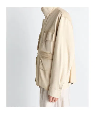 Lemaire Reporter Multi-pocket Jacket In Neutral