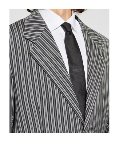 Givenchy Logo Embroidered Tie In Black
