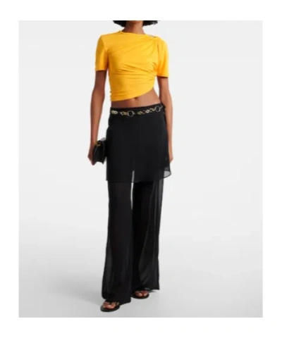 Christopher Esber Belted Silk Wide-leg Pants In Black