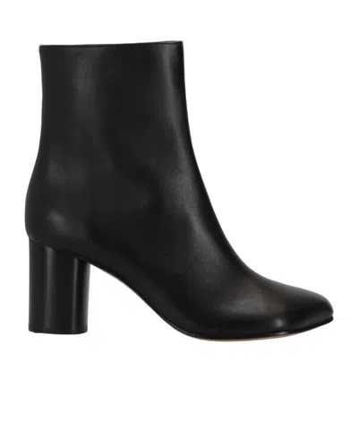 Niccolò Pasqualetti Obliqua Leather Ankle Boots In Black